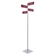 Wayfinding Rectangle Sign Post Kit (4 Signs)