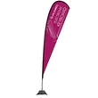 15' Elite Teardrop Nylon Sail Sign Flag, 1-Sided, Scissor