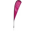 15' Elite Teardrop Nylon Sail Sign Flag, 1-Sided, Spike