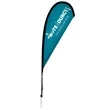 8' Elite Teardrop Nylon Sail Sign Flag, 1-Sided, Spike