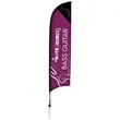 13' Elite Razor Nylon Sail Sign Flag, 1-Sided, Ground Spike