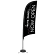 9' Elite Razor Nylon Sail Sign Flag, 1-Sided, Scissor Base