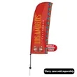7.5' Value Blade Sail Sign Flag Kit Double-Sided Spike Base