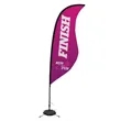 9' Premium Sabre Sail Sign Flag, 1-Sided, Scissor Base