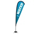 11.5' Premium Teardrop Sail Sign Flag, 1-Sided, Scissor Base