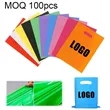 9.8'' x 13.7'' Recyclable Die Cut Handle Plastic Bag MOQ 100