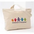 Full Color Zippered Cotton Canvas Tote 12 oz