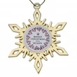 Gold Snowflake Christmas Holiday Ornament