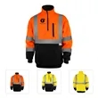 HI VIZ COLOR BLOCK SAFETY 1/4 ZIP WITH POCKET