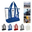 Custom Waterproof PVC Clear Travel Zipper Tote Bag