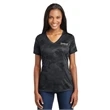 Sport-Tek Ladies CamoHex V-Neck Tee.