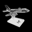 Small Size Crystal Glass Plane Airplane Model