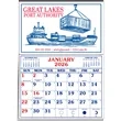 Memo Master Half Apron Calendar - 2-Color Imprint
