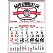 3-Months-In-View Half Apron Calendar - 2-Color Imprint