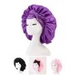 Simulated silk beauty hair care wide brimmed headscarf night