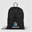 Spectrum Recycled Polyester Drawstring Bag -  Heat Transfer