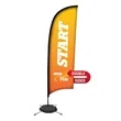 9' Premium Razor Sail Sign Flag, 2-Sided, Scissor Base