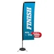 10' Premium Rectangle Sail Sign Flag, 2-Sided, Scissor Base