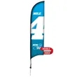 13' Premium Razor Sail Sign Flag, 2-Sided, Ground Spike