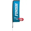 10' Premium Rectangle Sail Sign Flag, 2-Sided, Ground Spike