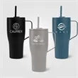 Majesty Recycled Stainless Steel Straw Tumbler - Laser