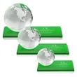 Globe Award on Rectangle Base - Green