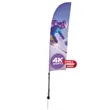 7' Streamline  Blade Sail Sign Flag, 2-Sided, Ground Spike