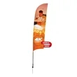 13' Streamline Razor Sail Sign Flag, 2-Sided, Ground Spike