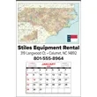 Small State Map Full Apron Calendar - North Carolina