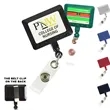 Jumbo Rectangle Custom Badge Reels w/ Belt Clip backing