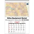 Small State Map Full Apron Calendar - North Dakota