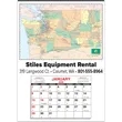 Small State Map Full Apron Calendar - Washington