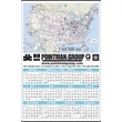 Large U.S. Map Year-In-View® Calendar