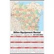 Small State Map Year-In-View® Calendar - Wisconsin