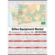 Small State Map Year-In-View® Calendar - Washington