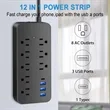 Power Strip w/USB A & C Ports