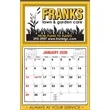 Border Apron Calendar - 2-Color Imprint