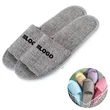 Open Toe Cotton Linen Slippers