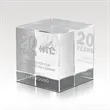 Optical Crystal Cube Award with Multiple Imprint Areas