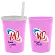Sipper with Lid and Straw, 12 oz.