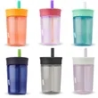 12oz Plastic Tumbler with Spill-Resistant Flexible Straw