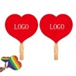 7" Valentine's Day/ LGBTQ Heart-Shaped Hand Fans