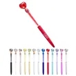 Valentine's Day Heart Shape Crystals Plactic Ballpoint Pen