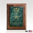 Determination Walnut & Green Marble Plaque