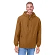 Harriton Flex Twill Hooded Jacket - Left Sleeve Embroidery