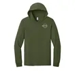 Unisex Long Sleeve Hooded T-Shirt - Military Green
