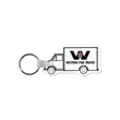 Box Truck Shaped USA Made Vinyl Keychain