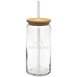20 oz. Etched Tall Boy Glass with Bamboo Lid