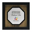 Newbury 6" x 6" Octagon Award with Brushed Silver Plate