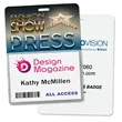 Mega Xpress Permanent Event Name Badges with Pouch, 4.5 x 6"